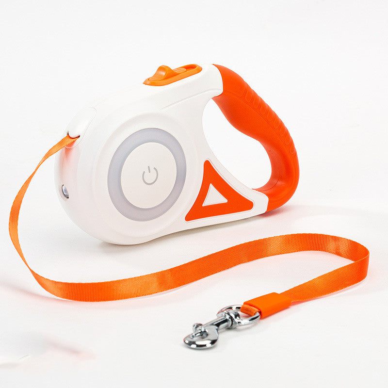 Retractable Dog Leash with Collar Set — 3M & 5M, One-Hand Brake, 3 Colors