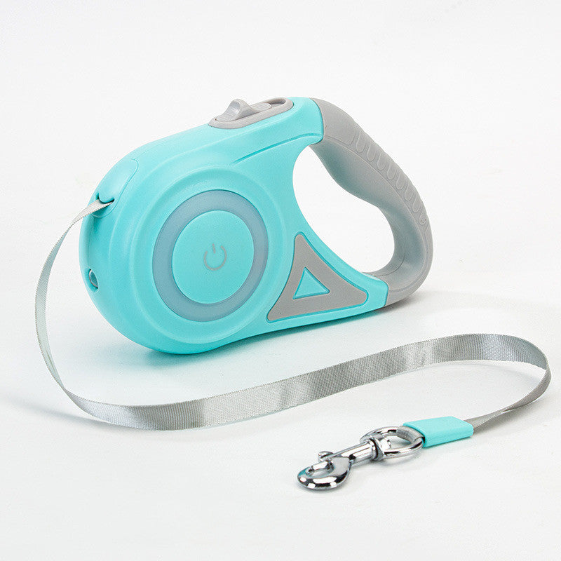 Retractable Dog Leash with Collar Set — 3M & 5M, One-Hand Brake, 3 Colors
