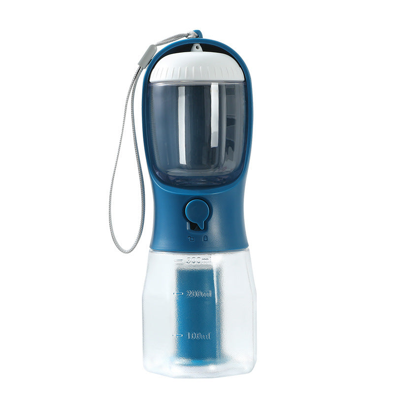 3-in-1 Portable Pet Water Bottle — Water, Food & Waste Bag Dispenser, 9 Colors