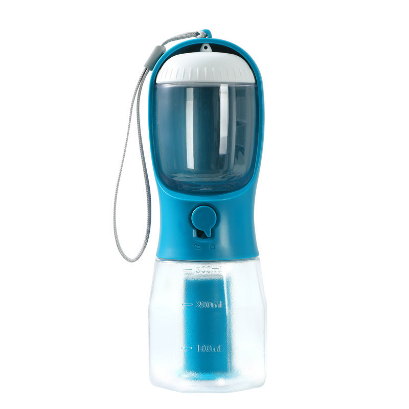 3-in-1 Portable Pet Water Bottle — Water, Food & Waste Bag Dispenser, 9 Colors