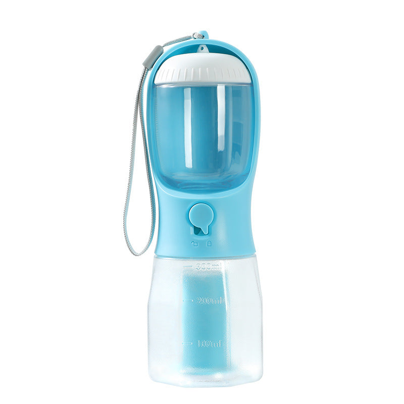 3-in-1 Portable Pet Water Bottle — Water, Food & Waste Bag Dispenser, 9 Colors