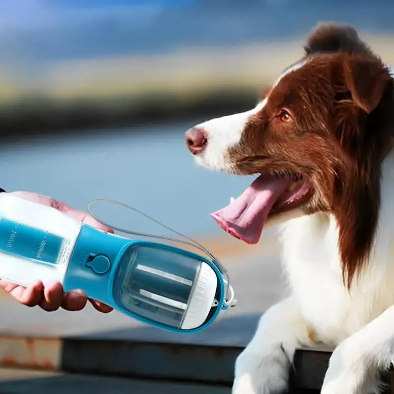 3-in-1 Portable Pet Water Bottle — Water, Food & Waste Bag Dispenser, 9 Colors