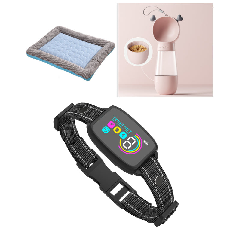 Smart Anti-Bark Dog Collar — 4 Modes, IP67 Waterproof, HD Display, Rechargeable
