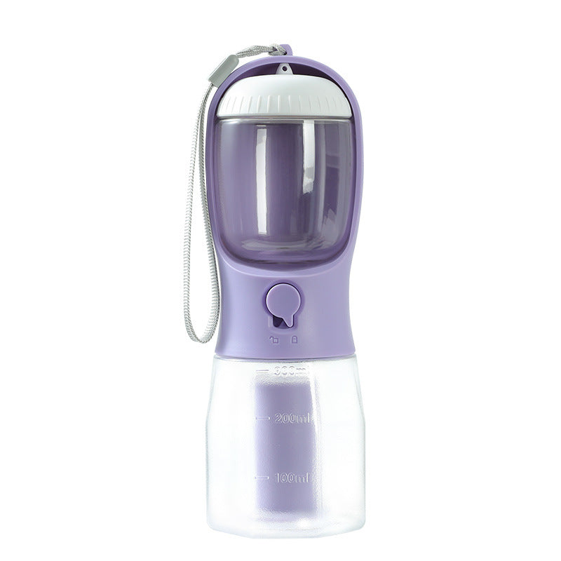 3-in-1 Portable Pet Water Bottle — Water, Food & Waste Bag Dispenser, 9 Colors