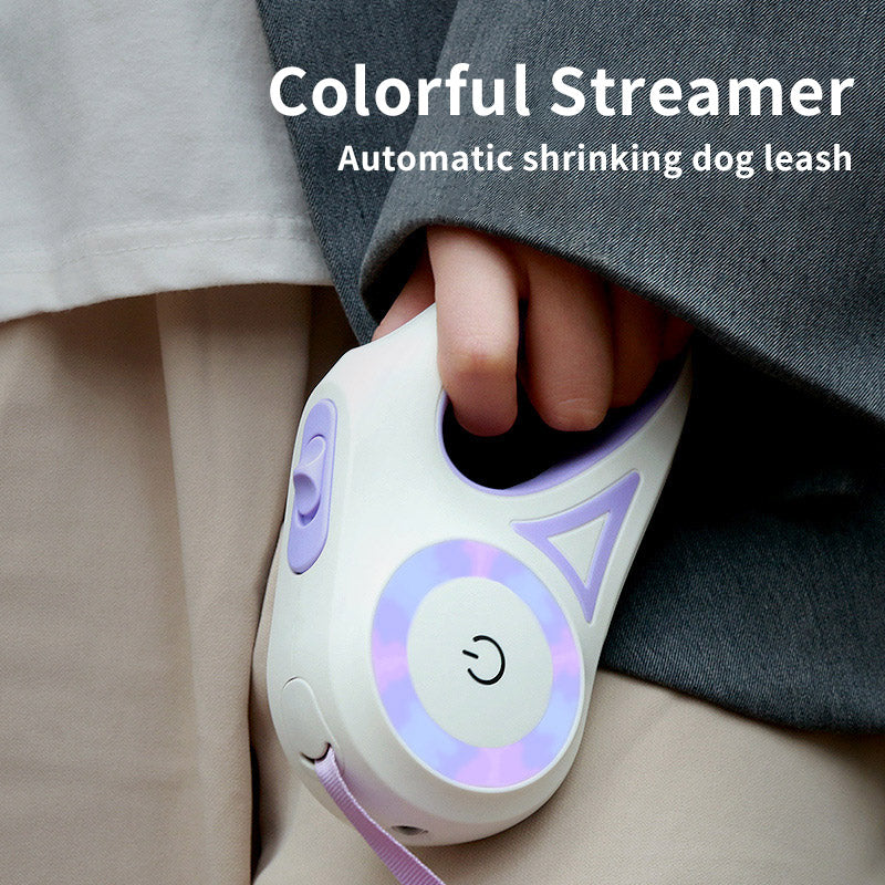 Retractable Dog Leash with Collar Set — 3M & 5M, One-Hand Brake, 3 Colors