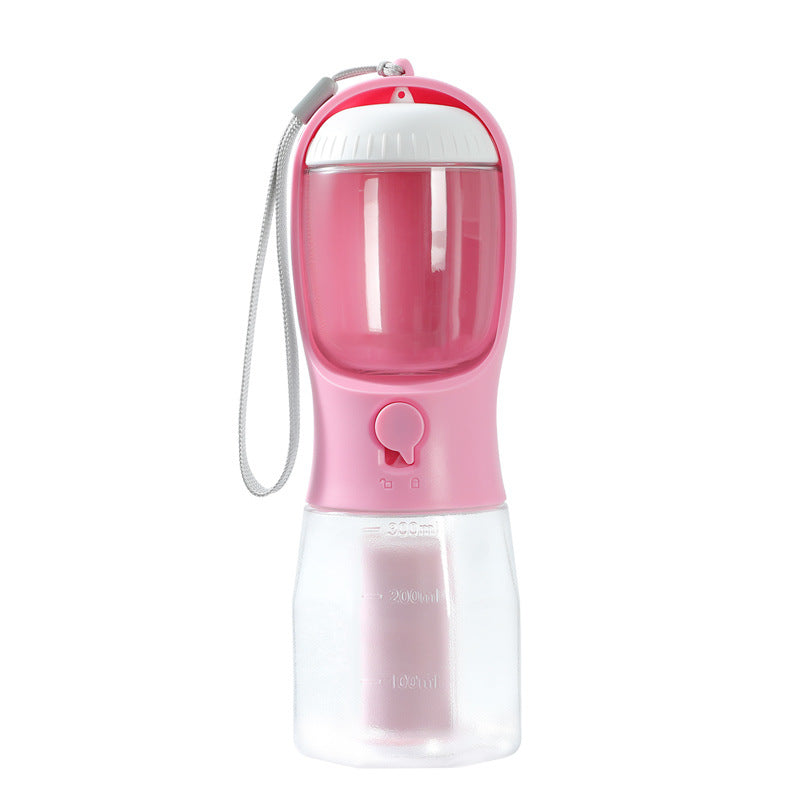 3-in-1 Portable Pet Water Bottle — Water, Food & Waste Bag Dispenser, 9 Colors
