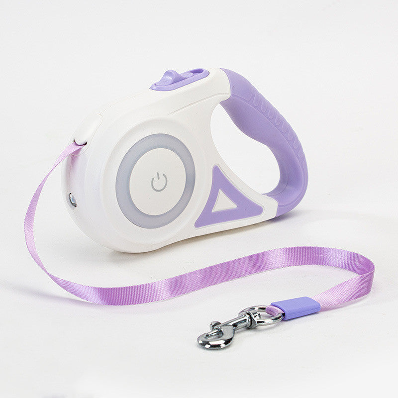 Retractable Dog Leash with Collar Set — 3M & 5M, One-Hand Brake, 3 Colors