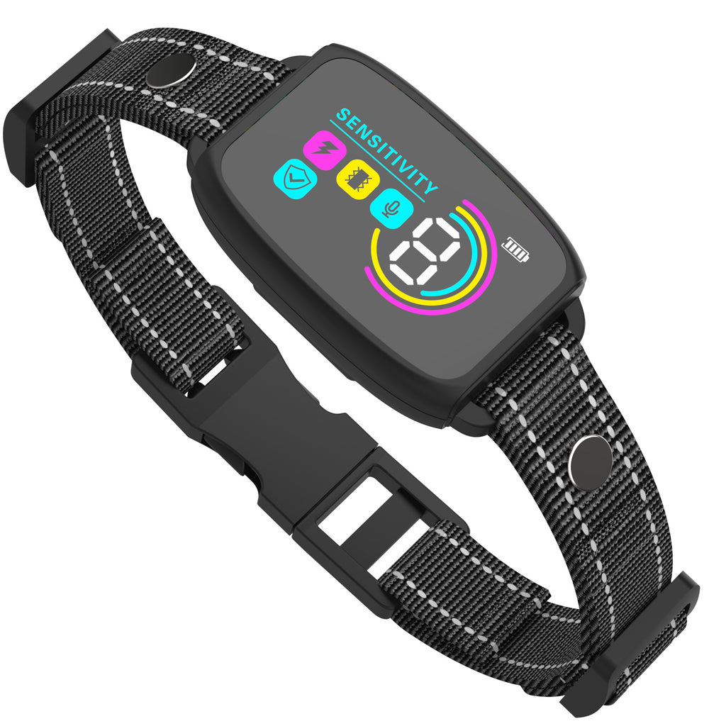Smart Anti-Bark Dog Collar — 4 Modes, IP67 Waterproof, HD Display, Rechargeable