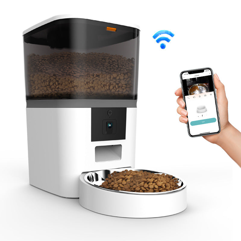 Smart Automatic Pet Feeder with Camera — 4L & 6L, Wi-Fi, Schedule Feeding